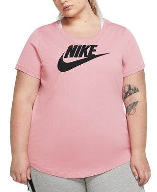 Camiseta Nike Sportswear Cotton Logo Feminina Rosa Tamanho GG