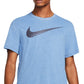 Camiseta Nike Dri Fit Swoosh Masculina Azul Tamanho Médio