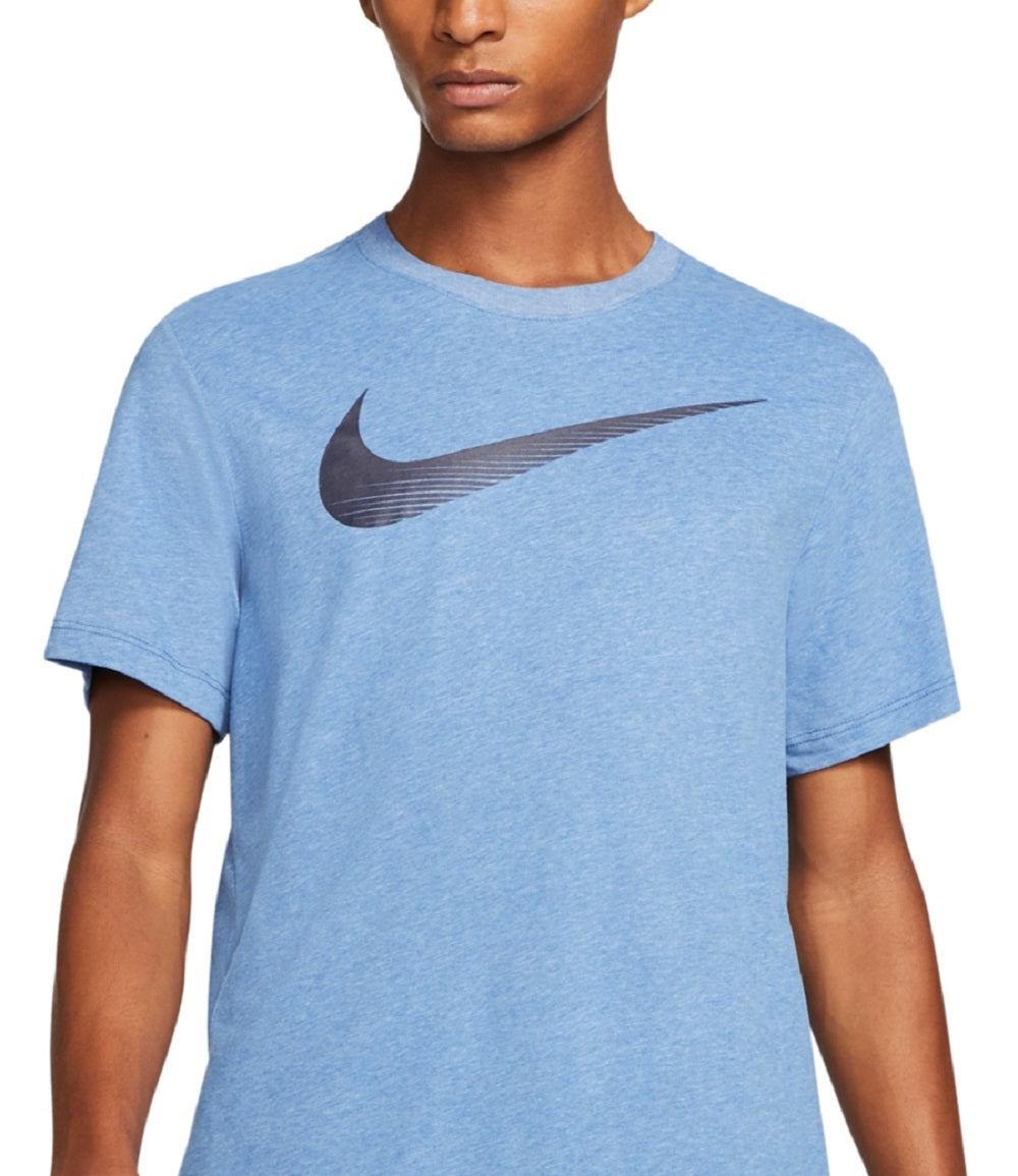 Camiseta Nike Dri Fit Swoosh Masculina Azul Tamanho Médio