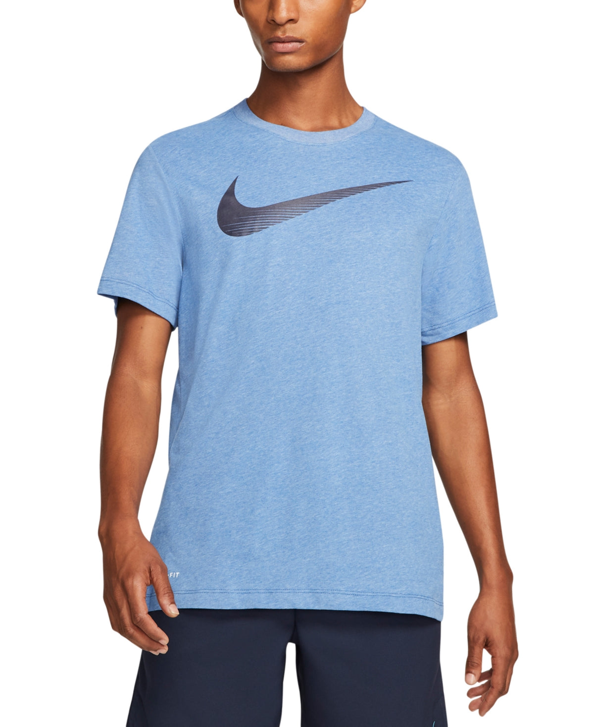 Camiseta Nike Dri Fit Swoosh Masculina Azul Tamanho Médio