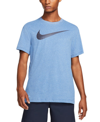 Camiseta Nike Dri Fit Swoosh Masculina Azul Tamanho Médio