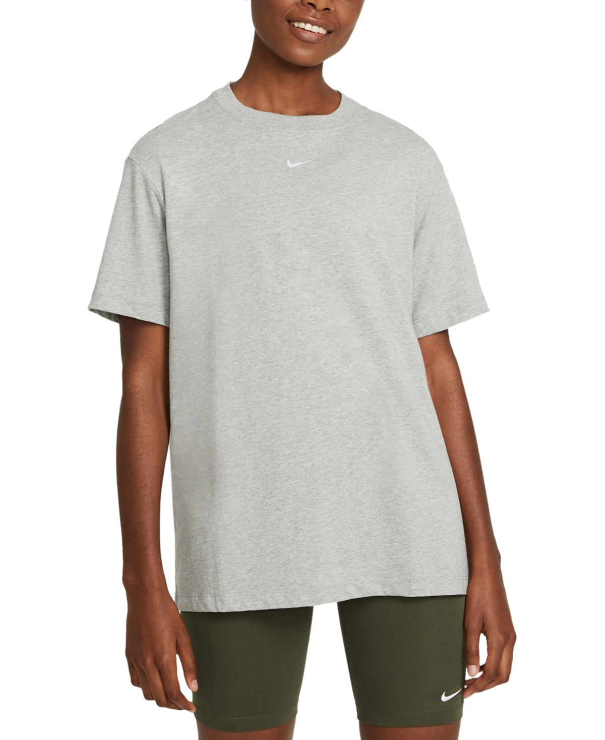 Blusa Nike Essential Oversized Feminina Cinza Tamanho Médio