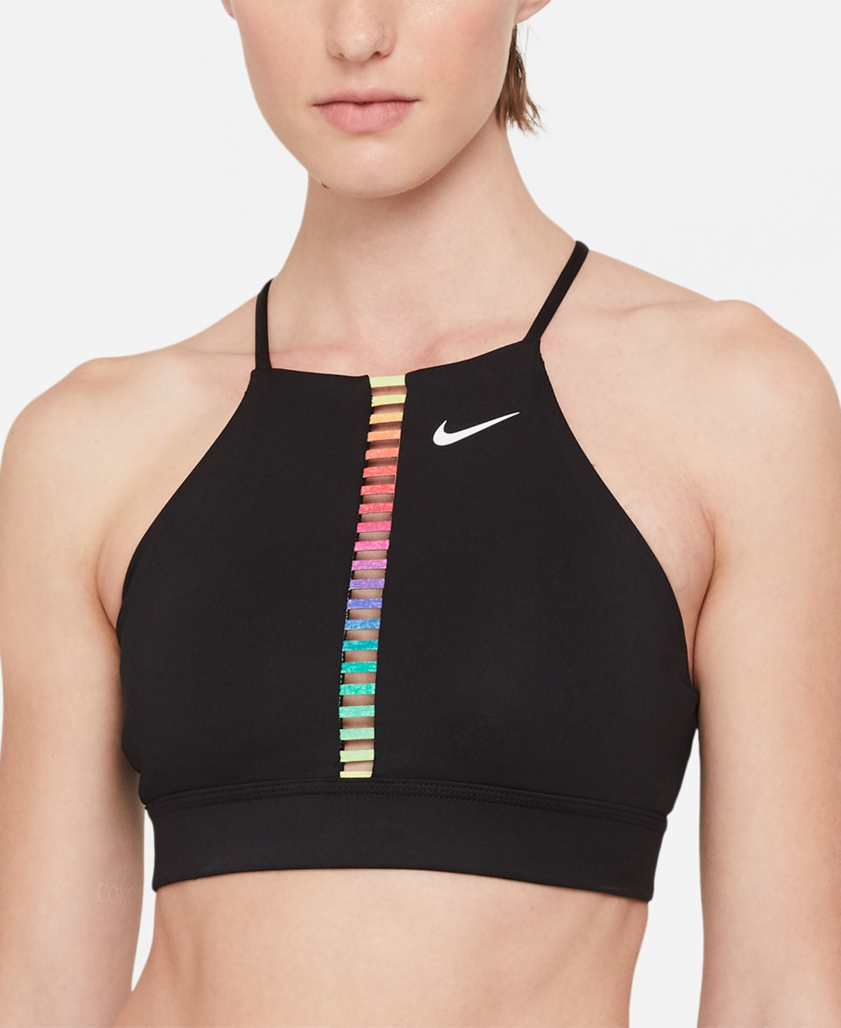 Sutiã Nike Indy Rainbow Ladder Feminino Preto Tamanho Médio