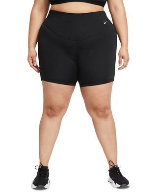 Calções de ciclismo Nike One Rainbow Ladder para mulher, preto, tamanho extragrande
