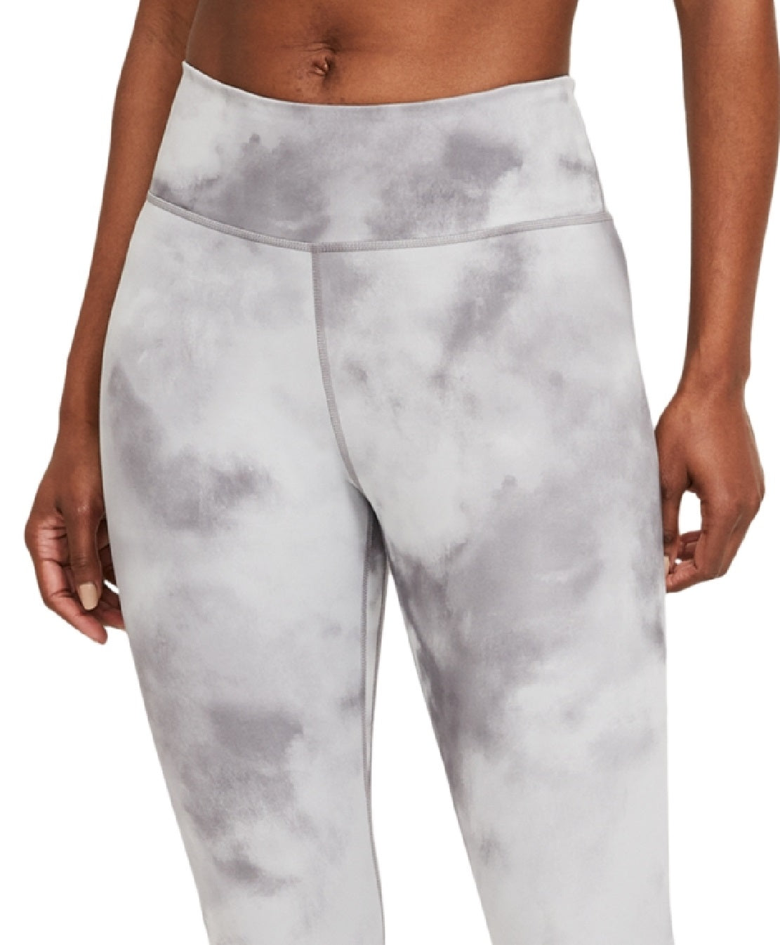 Legging Nike Dri Fit One Icon Clash Crop Performance Feminina Cinza Tamanho P