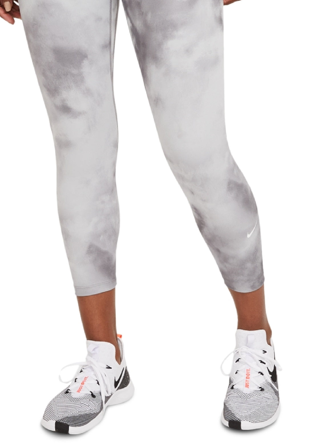 Legging Nike Dri Fit One Icon Clash Crop Performance Feminina Cinza Tamanho P