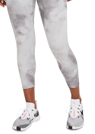 Legging Nike Dri Fit One Icon Clash Crop Performance Feminina Cinza Tamanho P