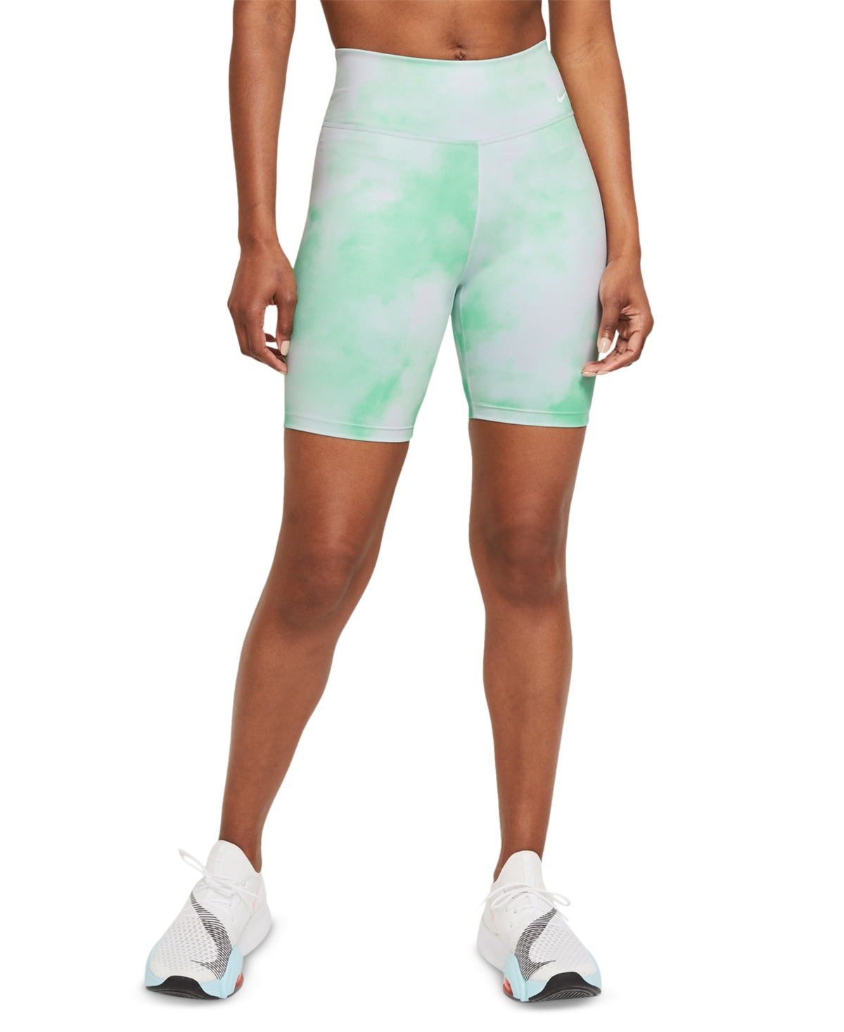 Calções de ciclismo Nike One Icon Clash para mulher, verde, tamanho extrapequeno