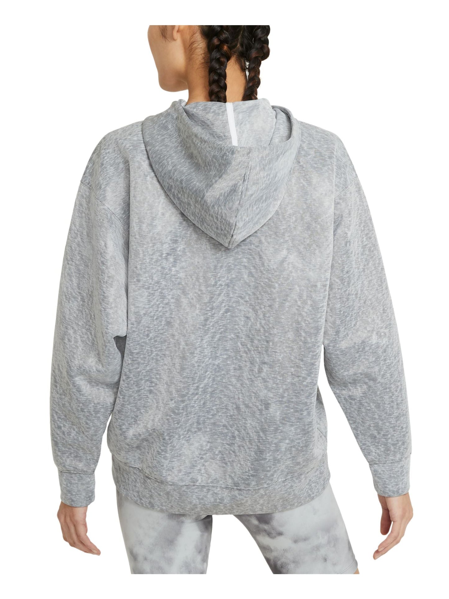 Moletom com capuz Nike Icon Clash feminino cinza, tamanho pequeno