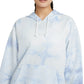 Moletom com capuz Nike Dri Fit Icon Clash feminino, azul, tamanho pequeno