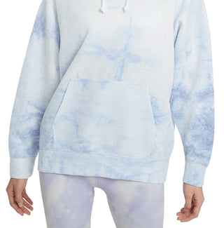 Moletom com capuz Nike Dri Fit Icon Clash feminino, azul, tamanho pequeno