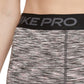 Shorts esportivos Nike Pro Space Dyed Fitted feminino, preto, tamanho X-S