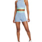 Shorts esportivos Nike Pro Space Dyed Fitted feminino, verde, tamanho médio