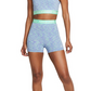 Shorts esportivos Nike Pro Space Dyed Fitted feminino, verde, tamanho médio