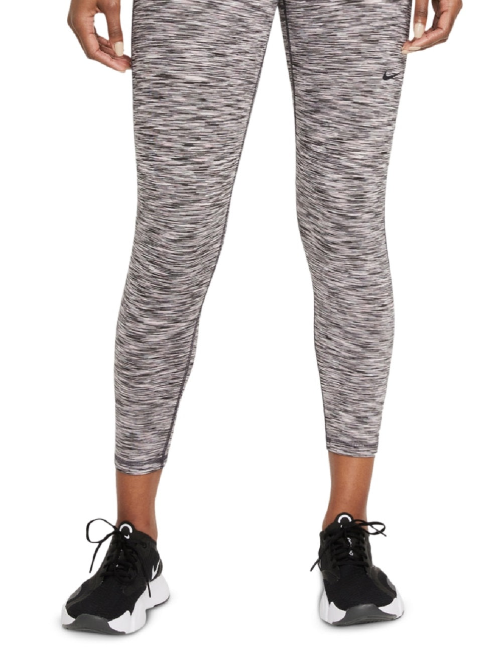 Calça curta Nike feminina ajustada com tingimento espacial, preta, tamanho pequeno