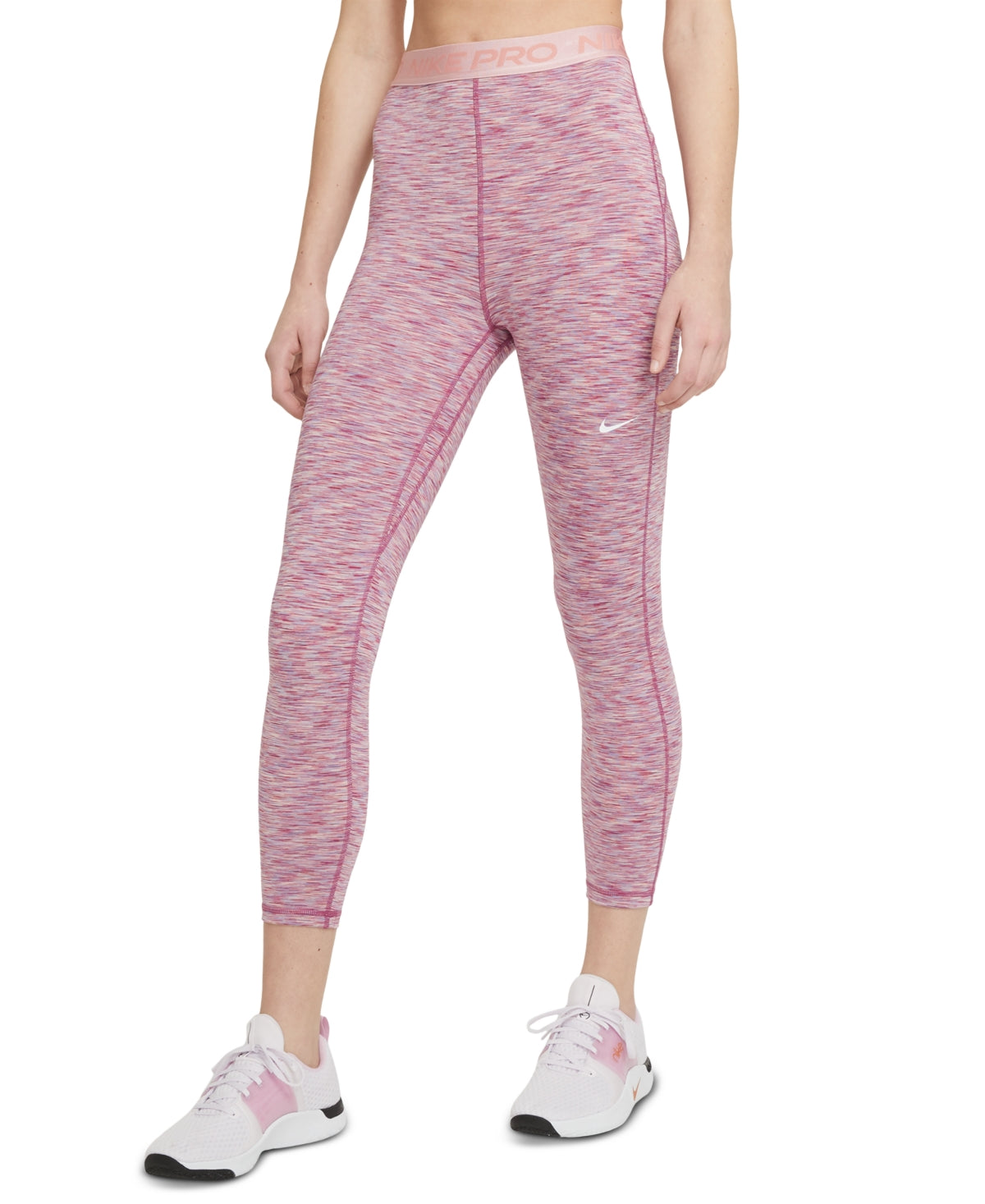 Legging Nike Pro Rainbow Space Dye Cintura Alta 7/8 Feminina Rosa Tamanho GG