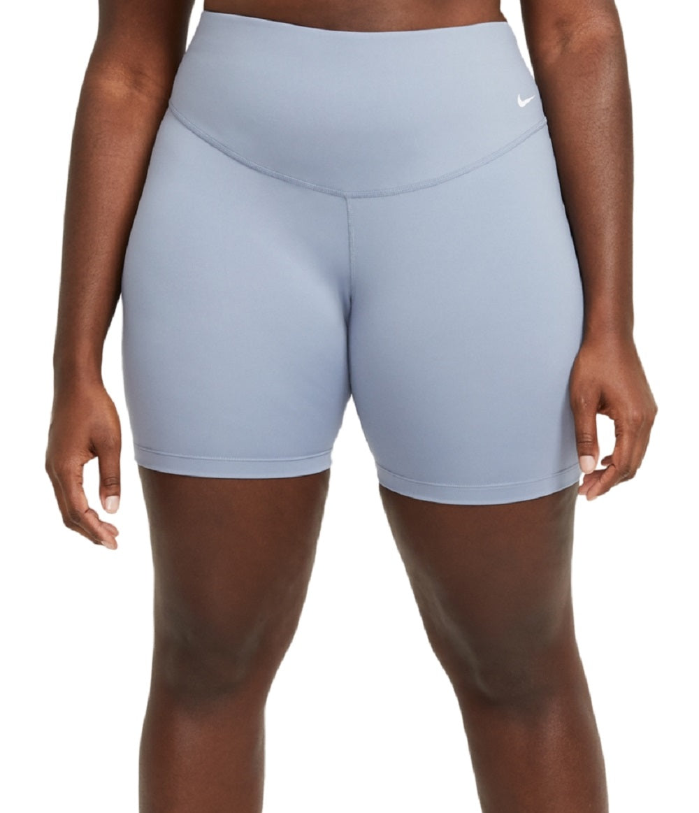 Shorts de ciclismo Nike One Mid Rise feminino, azul, tamanho grande