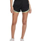 Shorts de corrida Nike Dri Fit Solid Tempo feminino, preto, tamanho extragrande