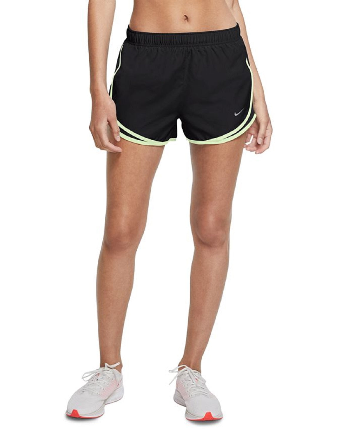 Shorts de corrida Nike Dri Fit Solid Tempo feminino, preto, tamanho extragrande
