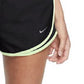 Shorts de corrida Nike Dri Fit Solid Tempo feminino, preto, tamanho extragrande