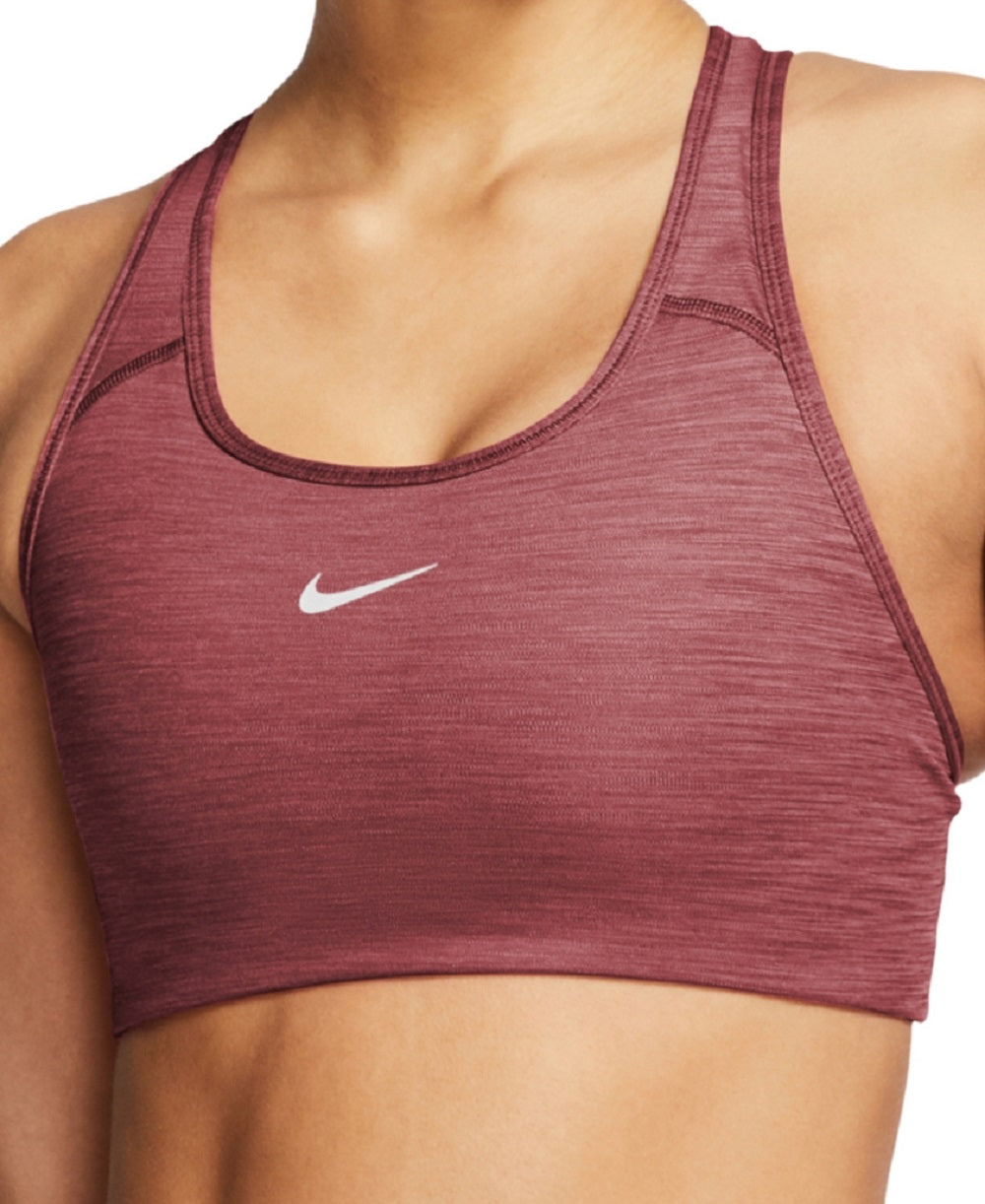 Sutiã esportivo Nike Dri Fit Racerback Swoosh Feminino Marrom Tamanho XS