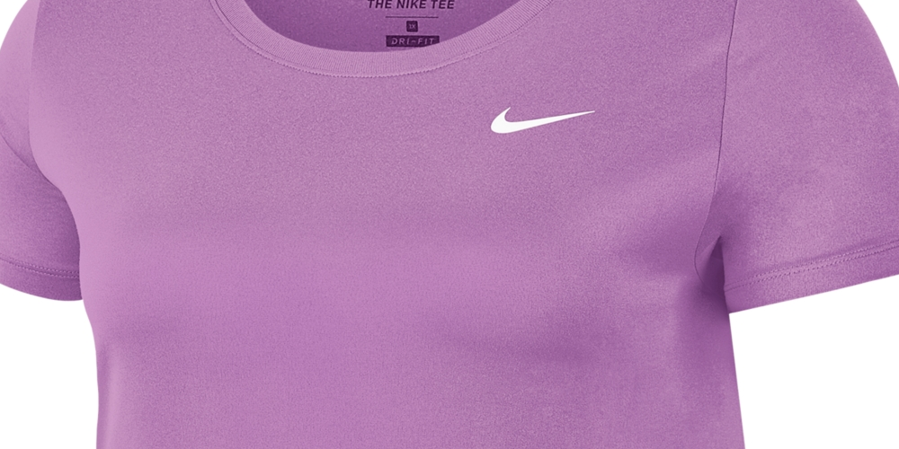 Camiseta de treino Nike Dry Legend feminina, roxa, tamanho 2X
