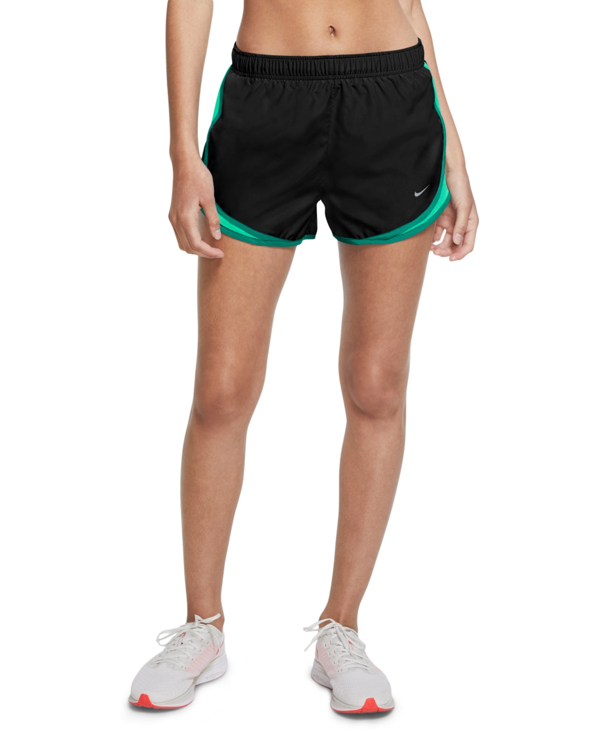 Shorts de corrida Nike Dri Fit Tempo feminino, verde, tamanho grande