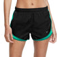 Shorts de corrida Nike Dri Fit Solid Tempo feminino, preto, tamanho extragrande