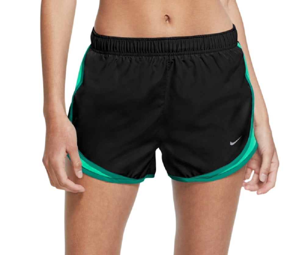 Shorts de corrida Nike Dri Fit Solid Tempo feminino, preto, tamanho extragrande