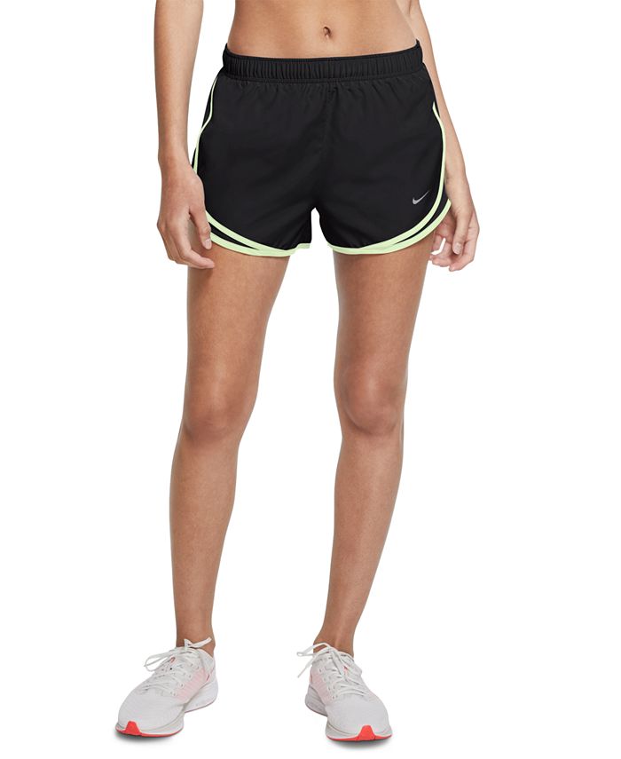 Shorts de corrida Nike Dri Fit Solid Tempo feminino, azul, tamanho XS