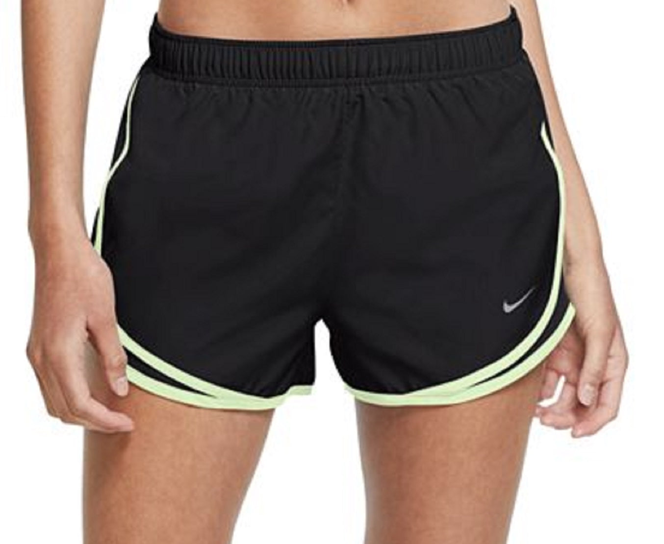 Shorts de corrida Nike Dri Fit Solid Tempo feminino, azul, tamanho XS