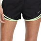 Shorts de corrida Nike Dri Fit Solid Tempo feminino, azul, tamanho XS