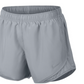 Shorts de corrida Nike Dri Fit Solid Tempo feminino, cinza, tamanho médio