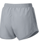 Shorts de corrida Nike Dri Fit Solid Tempo feminino, cinza, tamanho médio