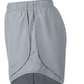 Shorts de corrida Nike Dri Fit Solid Tempo feminino, cinza, tamanho médio