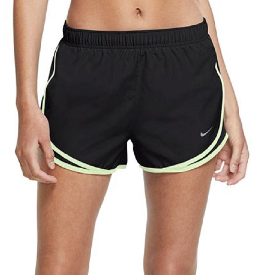 Shorts de corrida Nike Dri Fit Solid Tempo feminino, preto, tamanho extragrande