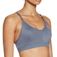 Sutiã esportivo Nike Indy feminino com decote em V e baixo impacto, azul, tamanho extrapequeno