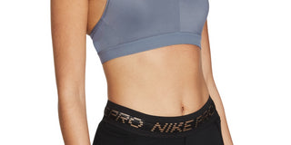 Nike Women's Indy V Neck Low Impact Sports Bra Blue Size Medium