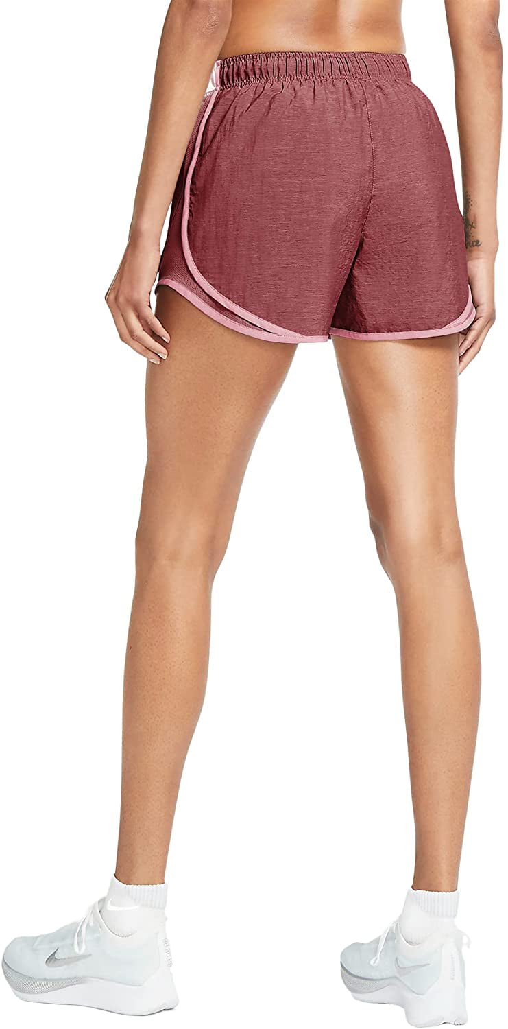 Shorts de corrida Nike Tempo Dry Core feminino marrom, tamanho pequeno