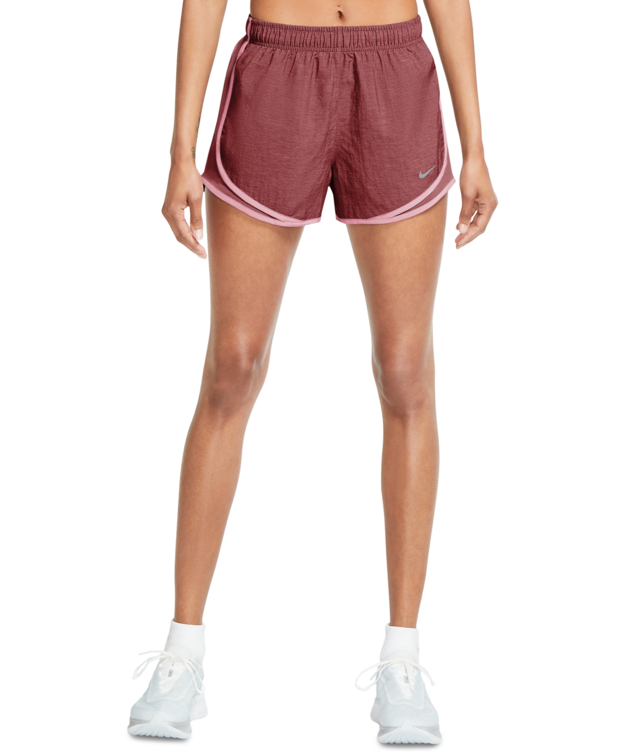 Shorts de corrida Nike Tempo Dry Core feminino rosa tamanho grande