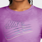 Camiseta Nike Sportswear Feminina de Algodão com Logotipo Roxo, Tamanho Médio