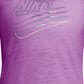Camiseta Nike Sportswear Cotton Logo Feminina Roxa Tamanho Grande