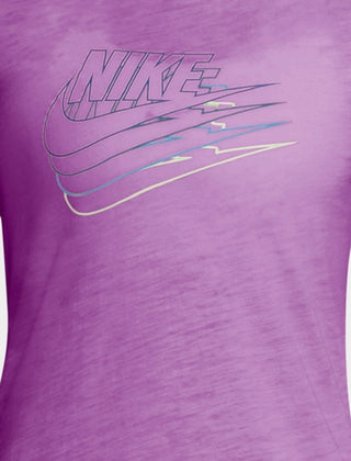 Camiseta Nike Sportswear Cotton Logo Feminina Roxa Tamanho Grande