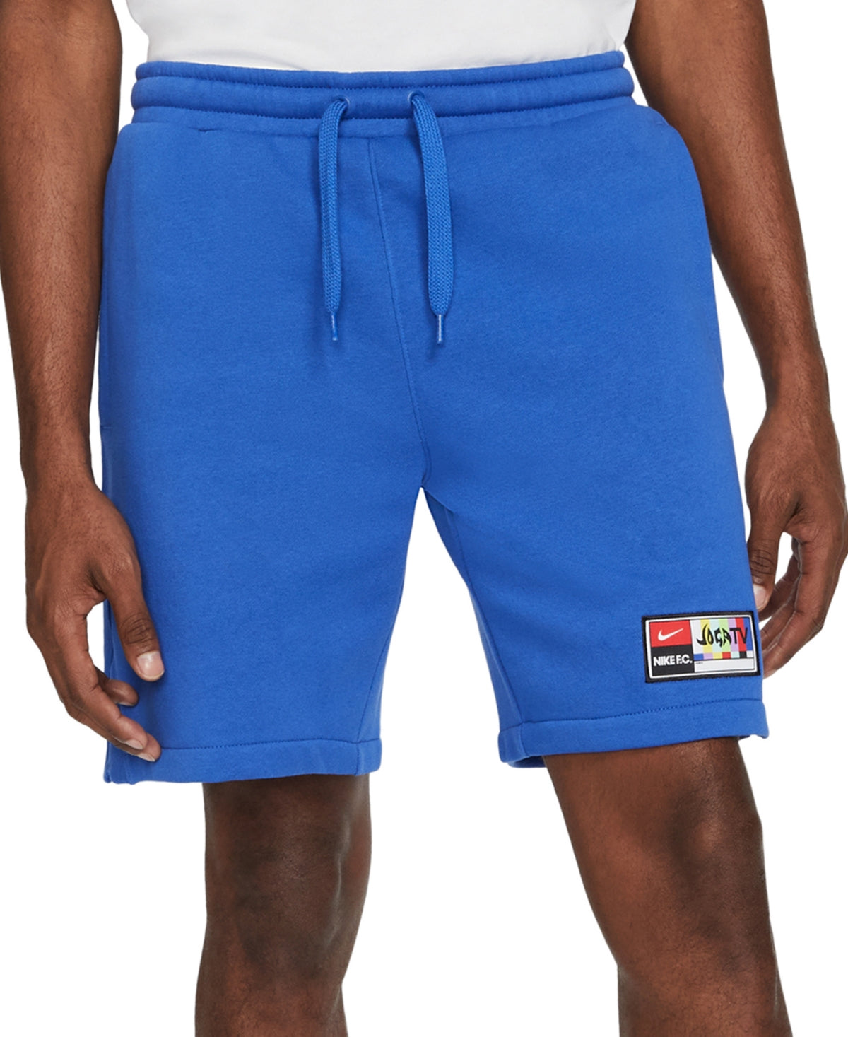 Calções de lã Nike Joga Bonito com cordão e logótipo gráfico, ajuste clássico, azul, tamanho XX-G