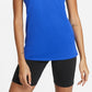 Camiseta regata Nike feminina com estampa de logotipo Game Royal, tamanho XS