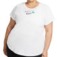 Camiseta Nike Dri Fit Rainbow com logotipo bordado, branca, tamanho 2X