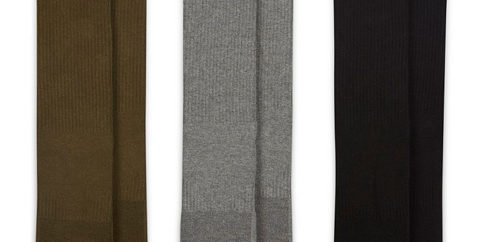 Meias de treino Nike Everyday Plus Dri FIT Cushion Crew para homem, cor castanha, tamanho 8-12