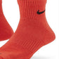 Pacote com 3 meias de treino Nike Everyday Cushion Ankle para homem, vermelhas, tamanho grande