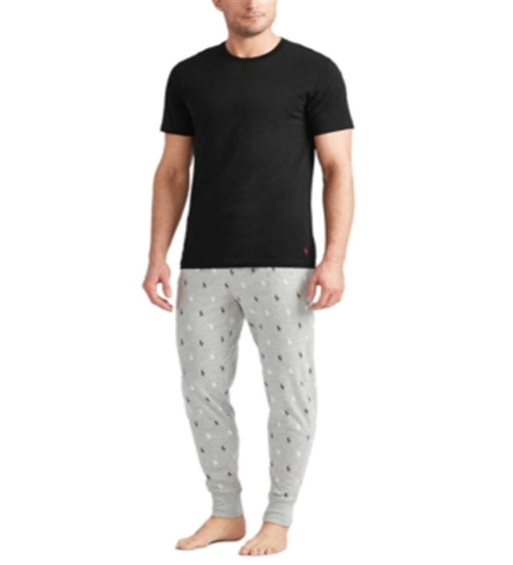 Camiseta Polo Ralph Lauren Masculina Enzyme Crewneck Preta Tamanho Médio