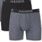 Cuecas boxer Hanes masculinas Ultimate Comfort Flex Fit ultramacias, pacote com 4, pretas, tamanho extragrande